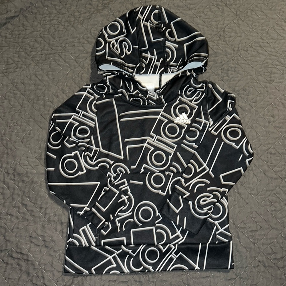 Black and White Adidas Hoodie Size 3T